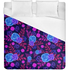 Backgroung Rose Purple Wallpaper Duvet Cover (king Size) by HermanTelo