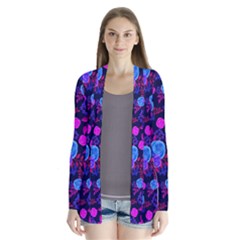 Backgroung Rose Purple Wallpaper Drape Collar Cardigan by HermanTelo