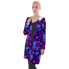 Backgroung Rose Purple Wallpaper Hooded Pocket Cardigan by HermanTelo