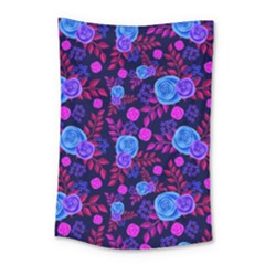 Backgroung Rose Purple Wallpaper Small Tapestry