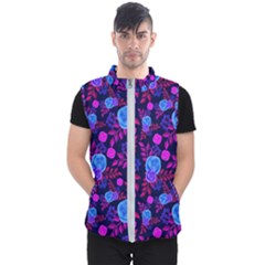 Backgroung Rose Purple Wallpaper Men s Puffer Vest by HermanTelo