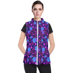 Backgroung Rose Purple Wallpaper Women s Puffer Vest by HermanTelo