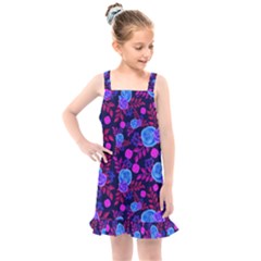 Backgroung Rose Purple Wallpaper Kids  Overall Dress