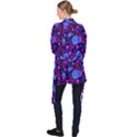 Backgroung Rose Purple Wallpaper Long Sleeve Velvet Kimono  View2