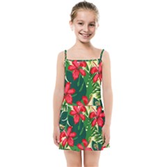 Floral Pink Flowers Kids  Summer Sun Dress by Mariart