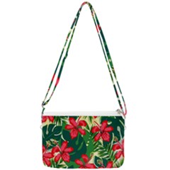 Floral Pink Flowers Double Gusset Crossbody Bag