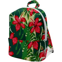 Floral Pink Flowers Zip Up Backpack by Mariart