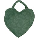 Asparagus Green Butterfly Print Giant Heart Shaped Tote View2