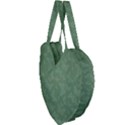 Asparagus Green Butterfly Print Giant Heart Shaped Tote View3