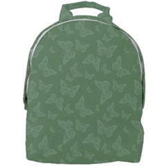 Asparagus Green Butterfly Print Mini Full Print Backpack by SpinnyChairDesigns