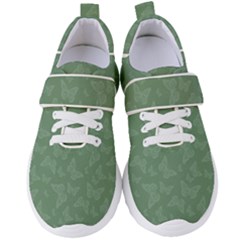 Asparagus Green Butterfly Print Women s Velcro Strap Shoes by SpinnyChairDesigns