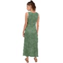 Asparagus Green Butterfly Print V-Neck Chiffon Maxi Dress View2