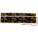 Black Gold Butterfly Print Roll Up Canvas Pencil Holder (L) View2