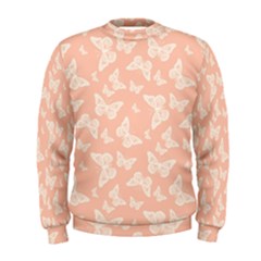 Peaches and Cream Butterfly Print Men s Sweatshirt