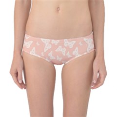 Peaches And Cream Butterfly Print Classic Bikini Bottoms by SpinnyChairDesigns