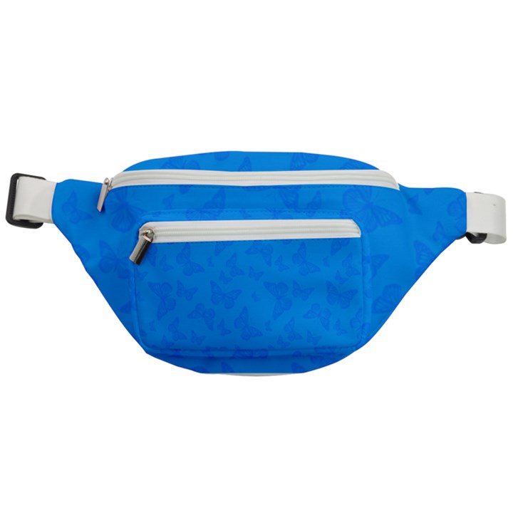 Cornflower Blue Butterfly Print Fanny Pack