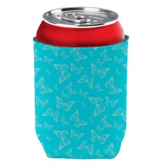 Aqua Blue Butterfly Print Can Holder by SpinnyChairDesigns