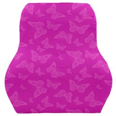 Fuchsia Butterfly Print  Car Seat Back Cushion  by SpinnyChairDesigns