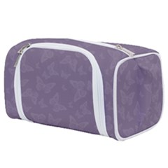 Grape Compote Butterfly Print Toiletries Pouch by SpinnyChairDesigns