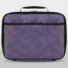 Grape Compote Butterfly Print Full Print Lunch Bag by SpinnyChairDesigns