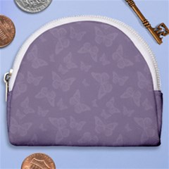 Grape Compote Butterfly Print Horseshoe Style Canvas Pouch by SpinnyChairDesigns