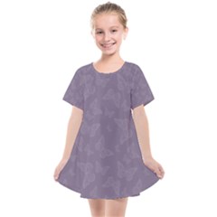 Grape Compote Butterfly Print Kids  Smock Dress by SpinnyChairDesigns