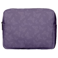 Grape Compote Butterfly Print Make Up Pouch (large) by SpinnyChairDesigns