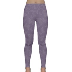 Grape Compote Butterfly Print Lightweight Velour Classic Yoga Leggings by SpinnyChairDesigns