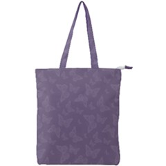 Grape Compote Butterfly Print Double Zip Up Tote Bag by SpinnyChairDesigns