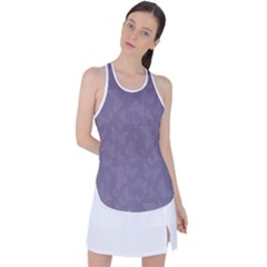 Grape Compote Butterfly Print Racer Back Mesh Tank Top by SpinnyChairDesigns