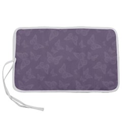 Grape Compote Butterfly Print Pen Storage Case (l) by SpinnyChairDesigns