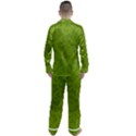 Avocado Green Butterfly Print Men s Long Sleeve Satin Pyjamas Set View2