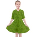 Avocado Green Butterfly Print Kids  All Frills Chiffon Dress View1