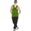 Avocado Green Butterfly Print Men s Sleeveless Hoodie View2