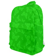 Chartreuse Green Butterfly Print Classic Backpack by SpinnyChairDesigns