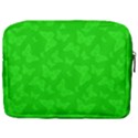 Chartreuse Green Butterfly Print Make Up Pouch (Large) View2