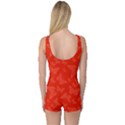 Vermilion Red Butterfly Print One Piece Boyleg Swimsuit View2