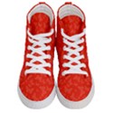 Vermilion Red Butterfly Print Men s Hi-Top Skate Sneakers View1