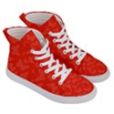 Vermilion Red Butterfly Print Men s Hi-Top Skate Sneakers View3