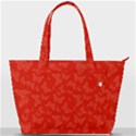 Vermilion Red Butterfly Print Back Pocket Shoulder Bag  View1