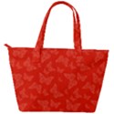 Vermilion Red Butterfly Print Back Pocket Shoulder Bag  View2