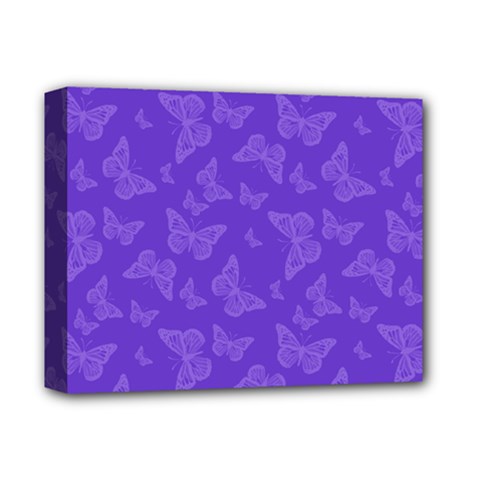 Violet Purple Butterfly Print Deluxe Canvas 14  X 11  (stretched) by SpinnyChairDesigns