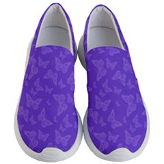 Violet Purple Butterfly Print Women s Lightweight Slip Ons by SpinnyChairDesigns