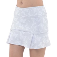 Wedding White Butterfly Print Tennis Skorts by SpinnyChairDesigns