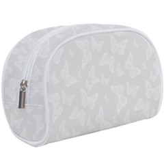 Wedding White Butterfly Print Makeup Case (large) by SpinnyChairDesigns