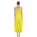 Lemon Yellow Butterfly Print Button Up Chiffon Maxi Dress View2