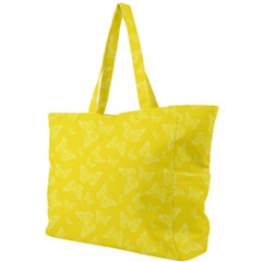 Lemon Yellow Butterfly Print Simple Shoulder Bag