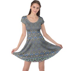 Boho Sweetheart Pattern Cap Sleeve Dress by SpinnyChairDesigns