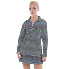 Boho Sweetheart Pattern Women s Long Sleeve Casual Dress by SpinnyChairDesigns