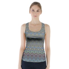 Boho Sweetheart Pattern Racer Back Sports Top by SpinnyChairDesigns